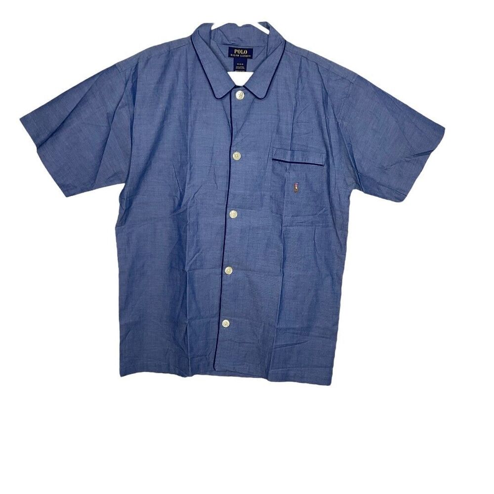 Polo Ralph Lauren Men's Blue Denim Pajama Top Sleepwear Size Medium